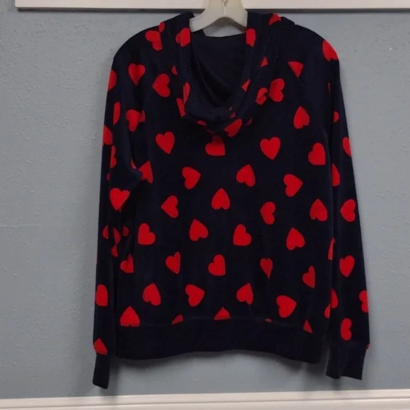 Torrid Red and Blue Hoodie Intimates Sleepwear, Size 0 (12/L) - Picture 7 of 11